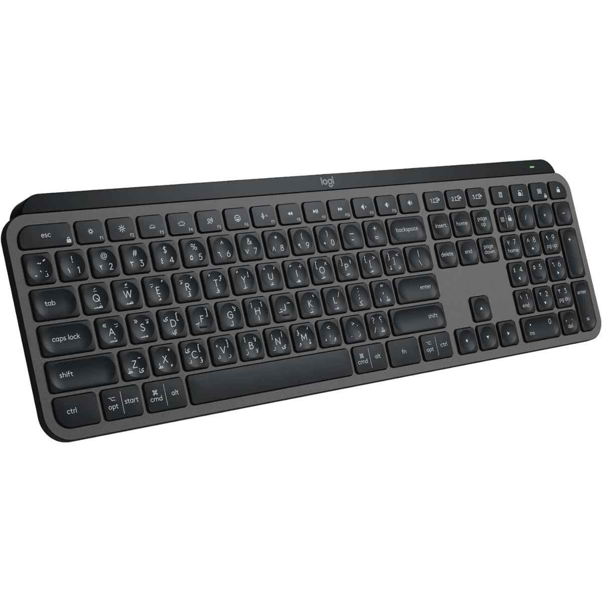 Logitech Mx Keys S Bluetooth Low Profile Fluid Precise Quiet Typing Programmable Keys Backlighting Rechargeable For Windows & Mac Arabic / English Layout
