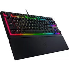 Razer Ornata V3 TKL Low-Profile Keys Mecha-Membrane SwitchesUV-Coated Keycaps Backlit Media Keys 8-Zone RGB Lighting Spill-Resistant w/ Wrist Wrest