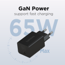 Lenovo GaN Nano 65W USB‑C Adapter with 1.8m Cable – Ultra‑Compact GaN Charger, 91% Efficiency, Universal Fast Power Delivery for ThinkPad, IdeaPad, Yoga