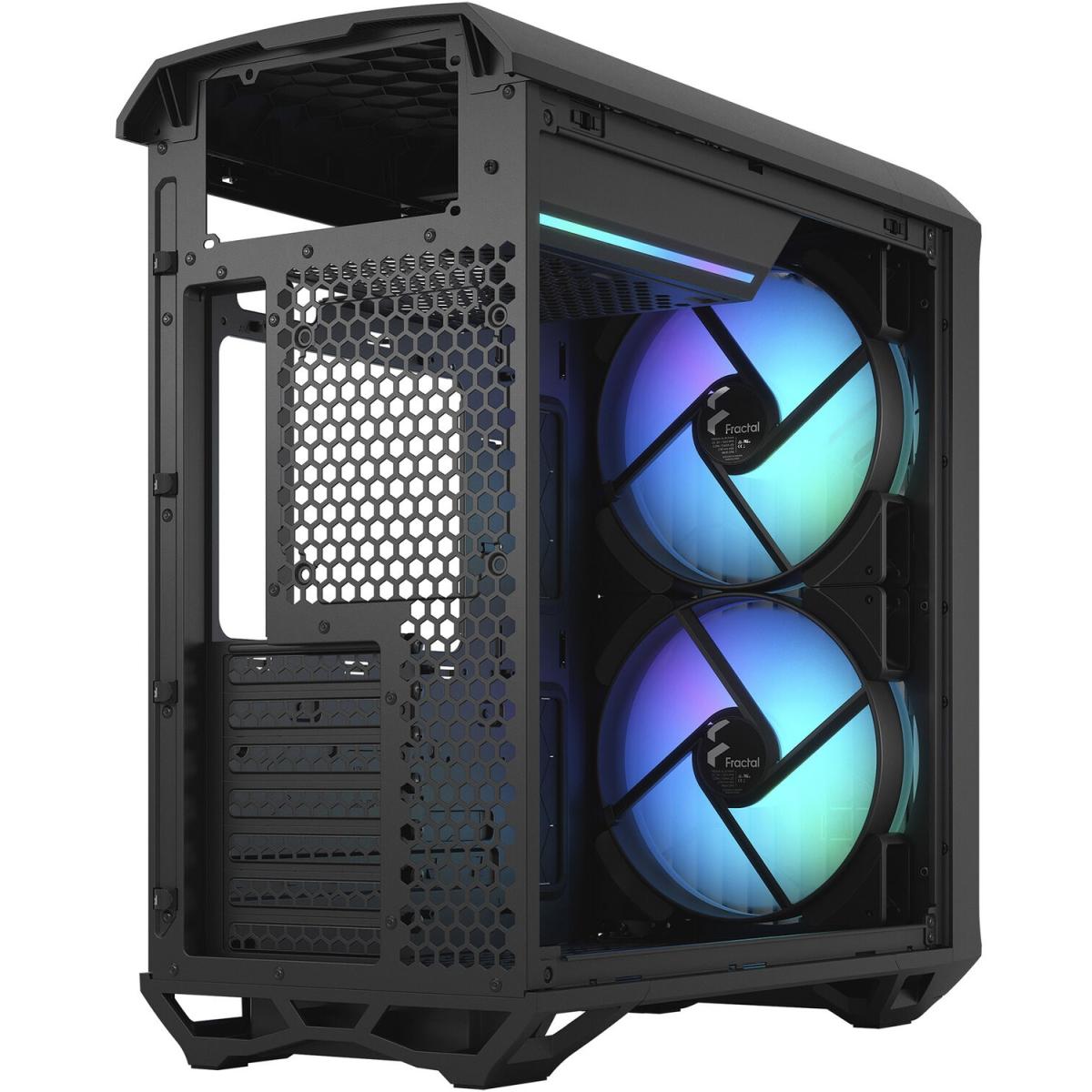 Fractal Design Torrent Compact (Black RGB TG Light Tint) Mid-Tower Tempered Glass RGB Gaming Case w/ Type-C & (Front) 2 x Prisma 180 mm Fractal Design Torrent Compact (Black RGB TG Light Tint) Mid-Tower Tempered Glass RGB Gaming Case w/ Type-C & (Front) 2 x Prisma 180 mm