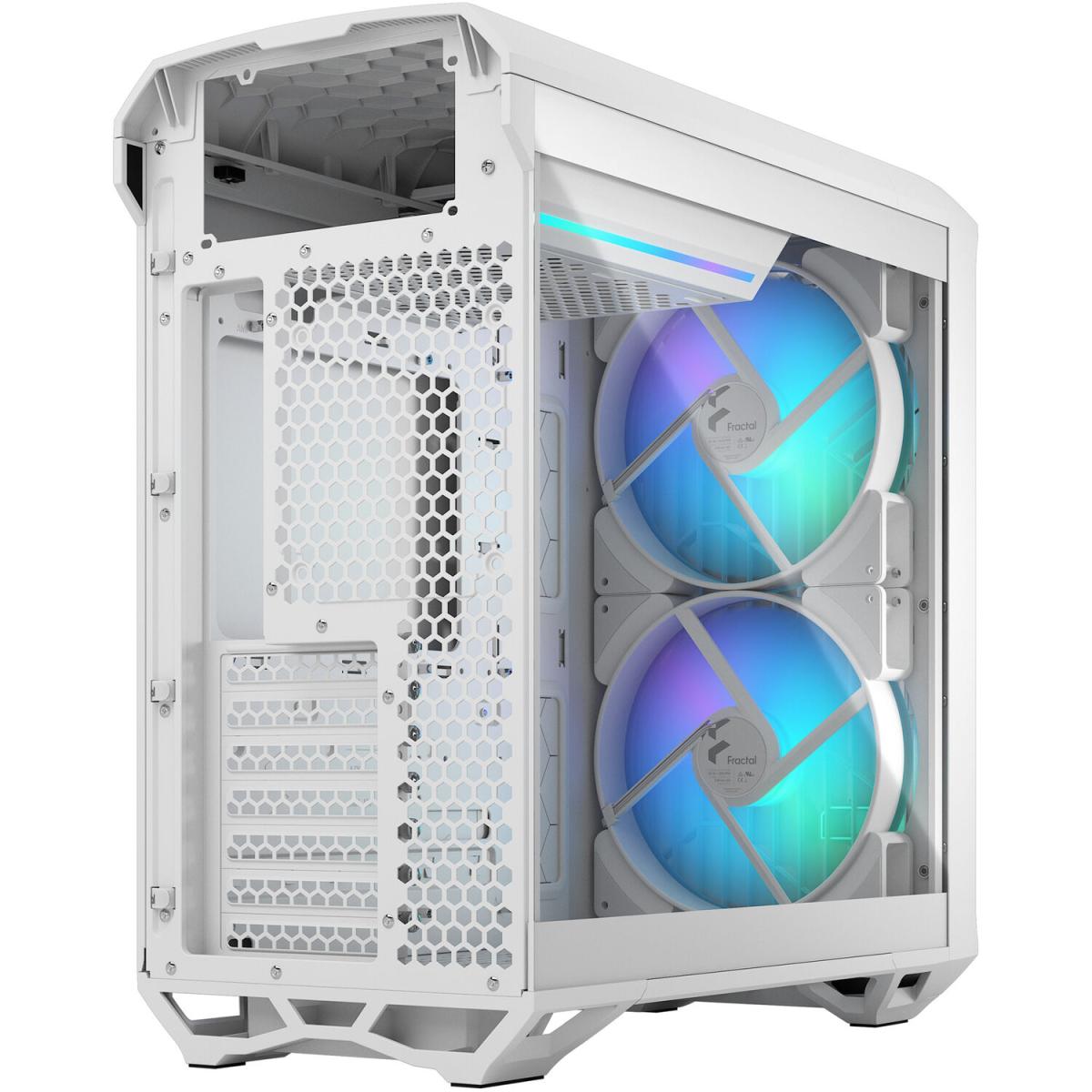 Fractal Design Torrent Compact (White RGB TG Light Tint) Mid-Tower Tempered Glass RGB Gaming Case w/ Type-C & (Front) 2 x Prisma 180 mm Fractal Design Torrent Compact (White RGB TG Light Tint) Mid-Tower Tempered Glass RGB Gaming Case w/ Type-C & (Front) 2 x Prisma 180 mm