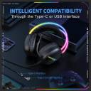 ONIKUMA X33 Dynamic Hifi Wired Gaming Professional USB-C Headphones Black Music for ps4 Play Station 4 Game PC with Microphone