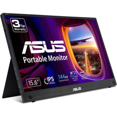ASUS ZenScreen MB16AHG 15.6” IPS Full HD Portable USB-C 144Hz Mini-HDMI Ergo kickstand Eye Care Tripod Mountable Proteive Sleeve