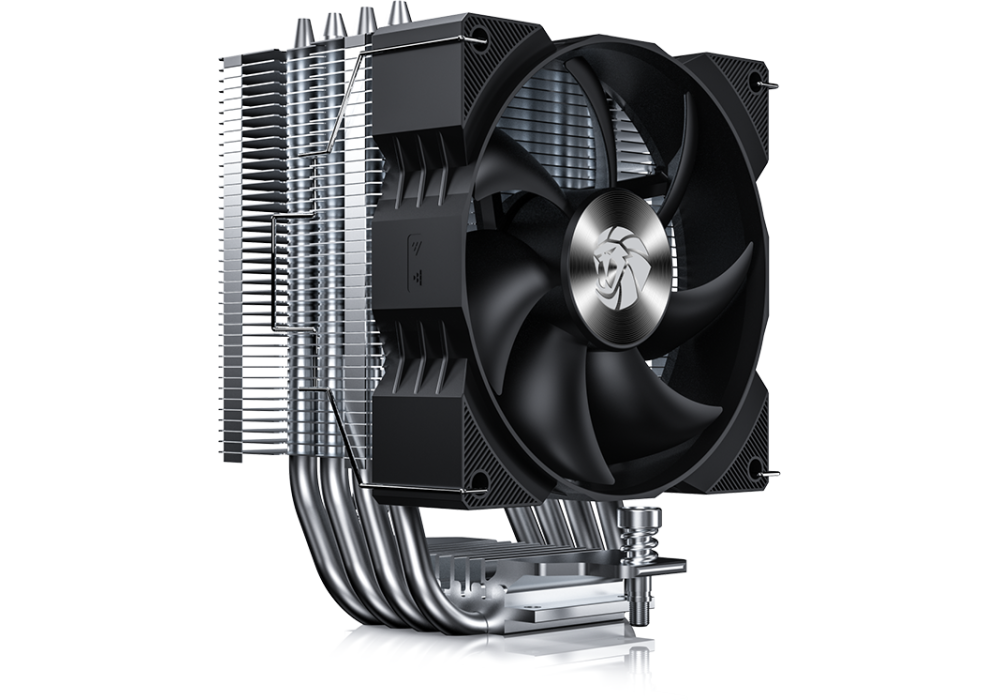 GameMax Gamma 90 Dark - Black Tower CPU Air Cooler, 150W TDP, 4×6mm Heat Pipes, PWM Fan, Intel & AMD Compatible