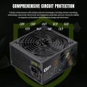 GameMax GP 850W 80 Plus Bronze Power Supply Unit, Active PFC, 140mm Ultra-Silent Fan, High-Efficiency ATX PSU ATX 3.1