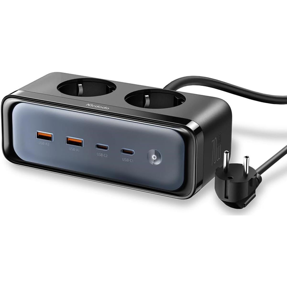 Mcdodo Ch 4610 6 In 1 70w Gan Proteion Power Strip W/ 2 Pd + 2 Qc + 2 Socket Super Fast Quick Charging Eu Plug