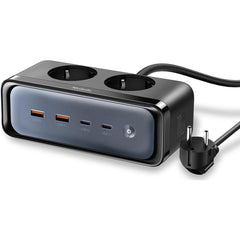 Mcdodo Ch 4610 6 In 1 70w Gan Proteion Power Strip W/ 2 Pd + 2 Qc + 2 Socket Super Fast Quick Charging Eu Plug