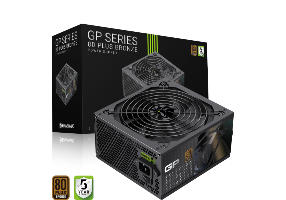 GameMax GP 850W 80 Plus Bronze Power Supply Unit, Active PFC, 140mm Ultra-Silent Fan, High-Efficiency ATX PSU ATX 3.1