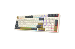 Redragon K528 Wireless Gaming Keyboard Bluetooth Computer Keyboards Creamy Cute with Number Pad RGB Backlit Tri-Mode BT/2.4GHz/USB-C, 4000mAh Battery for Win/MAC- Dusty Olive