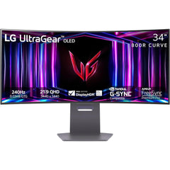 Lg 34gs95qe B Ultragear™ 34” Oled Curved 800r 2k Hdr10 240hz 0.03ms True Black 400 G Sync Compatible Hdmi 2.1 Adjustable Stand Black - CompuMe