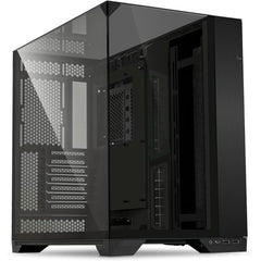 Lian Li O11 Vision 3 Sided Tempered Glass Panels Dual Chamber Up To 2 × 360mm Radiators & Up To 455mm Large Gpus Black - CompuMe