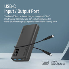 Promate Bolt-20Pro.Black, Power Bank