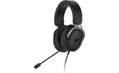 Asus Tuf Gaming H3 Gaming Headset, 50mm Neodymium Magnet Driver, 3.5mm Jack, Boom Mic, Surround Sound, Deep Bass, Fast Cooling, Over The Head, Gray