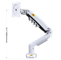 NORTH BAYOU F80 MONITOR DESK MOUNT STAND FULL MOTION FOR 17-30-inch MONITORS - WHITE