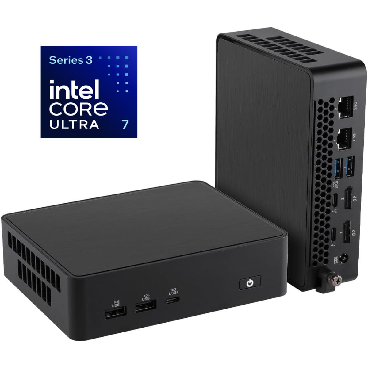 ASUS NUC 16 Pro Mini PC , Intel Core Ultra 7 356H Processor, Wi-Fi 7, Bluetooth 6.0, Dual 2.5G LAN, Thunderbolt 4, Barebone System - Black