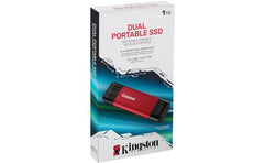 Kingston 1t Dual Usb A & C Portable Ssd Durable Metal Casing Up To 1050mb/s Usb 3.2 Gen 2 Support Windows, Macos, Linux , Chrome , Android™, Ios/ipados