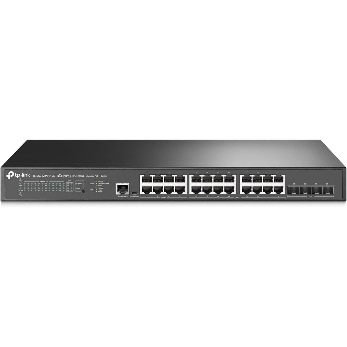 TP-Link Omada SG3428XPP-M2 V2 24-Port 2.5G PoE++ Managed Switch with 4-Port 10G SFP+