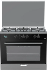 Fresh Gas Cooker &amp; Oven Fan, 60 * 90Cm, Full Safety, Black - 1457