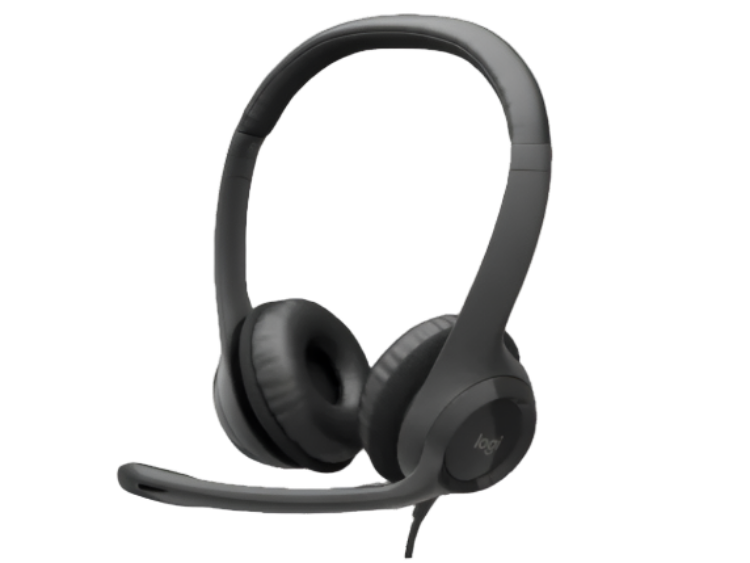 Logitech Mic Computer Headset & Microphone, Black - EEF0758ST0031