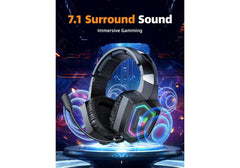 Onikuma GT806 Wireless RGB Headphones with Flexible HD Mic Adjustable 50mm Surround Sound Comfortable Wearing for Gaming
