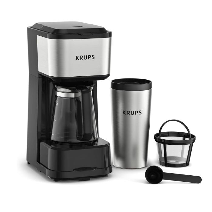 Krups Simply Brew Coffee Maker with Filter 4 in 1, Brew Options KM207D