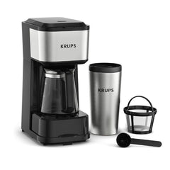 Krups Simply Brew Coffee Maker with Filter 4 in 1, Brew Options KM207D