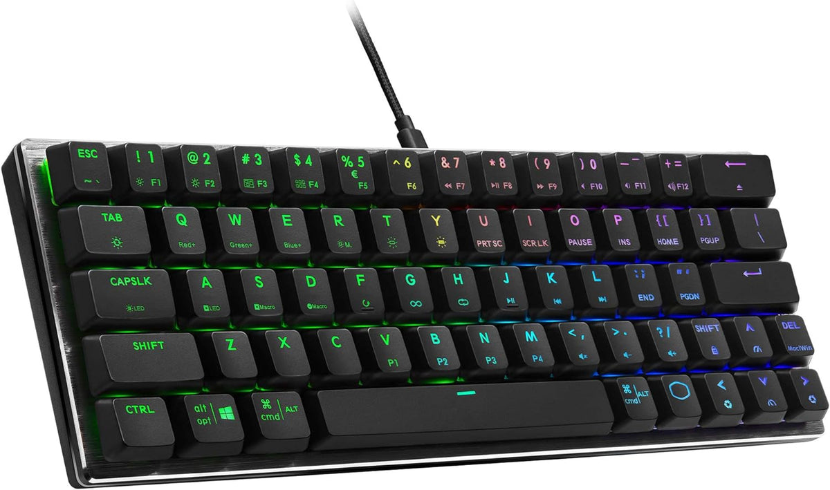 Cooler Master SK620 60% Space Grey Red Switch Low Profile Mechanical Gaming Keyboard