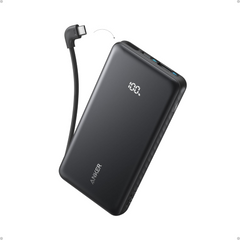 ANKER ZOLO POWER BANK 10K 22.5W BUILT IN USB -C CABLE EUROPE BLACK