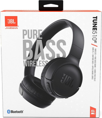 JBL Tune 510BT Wireless Headphones with Purebass Sound - Black HEADSET