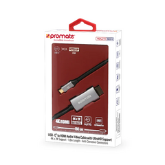 Promate HDLINK-60H USB-C to HDMI Cable – 4K@60Hz Ultra HD