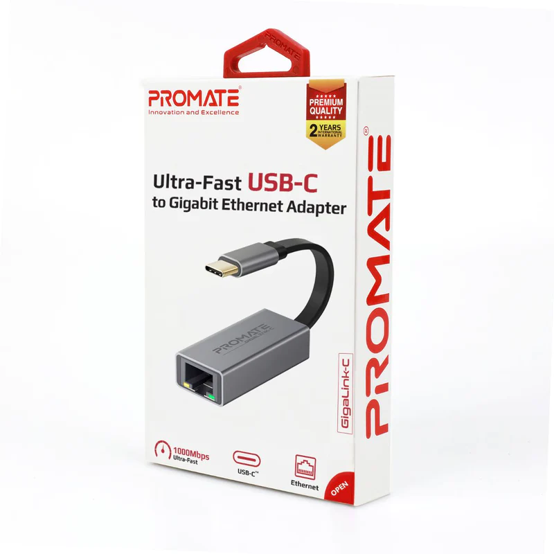 PROMATE GigaLink-C High Speed USB-C to Gigabit Ethernet Adapter