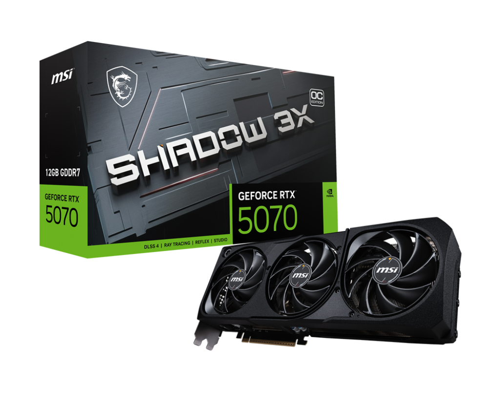 MSI GeForce RTX™ 5070 12G SHADOW 3X OC GDDR7- Graphics Card