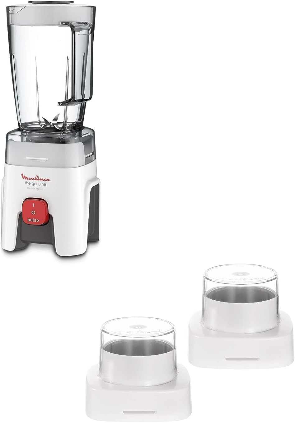 Moulinex Blender Genuine, 1.75Lit, 500Watts, White - LM242B25