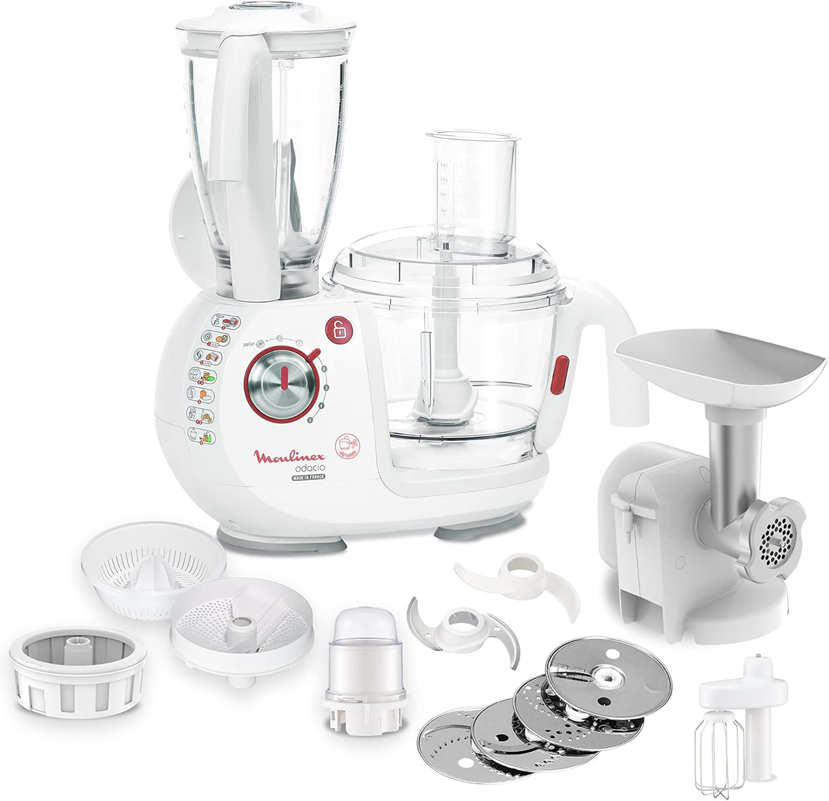 Moulinex Food Processor, 38Functions, 900Watts, White - FP7331BM