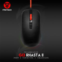 Fantech RHASTA II G13 Wired Pro Gaming Mouse - Black