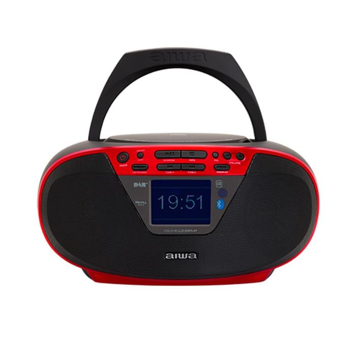 Aiwa BBTU-500DAB Ultimate Modern Boombox powerful 6W RMS output RED