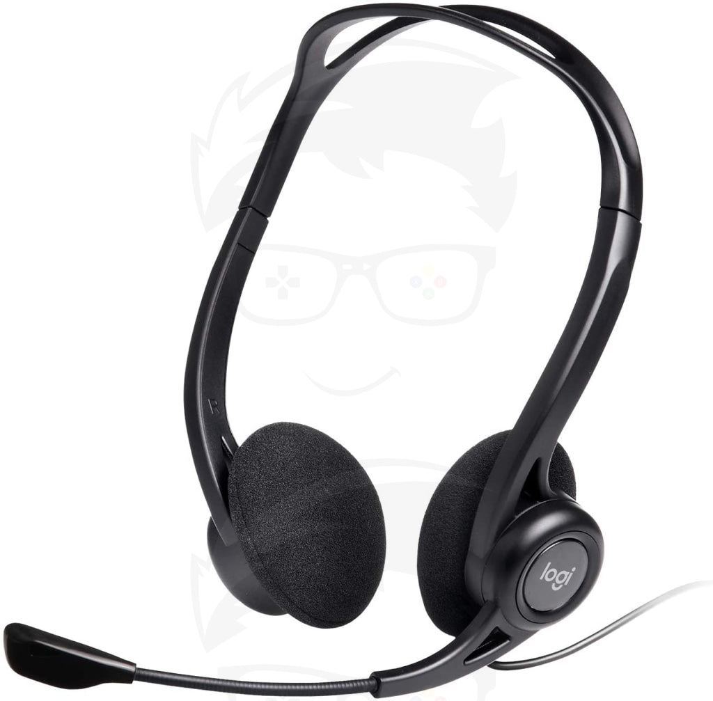 Logitech 960 USB Noise-cancelling w/ Mute Button Stereo Headset