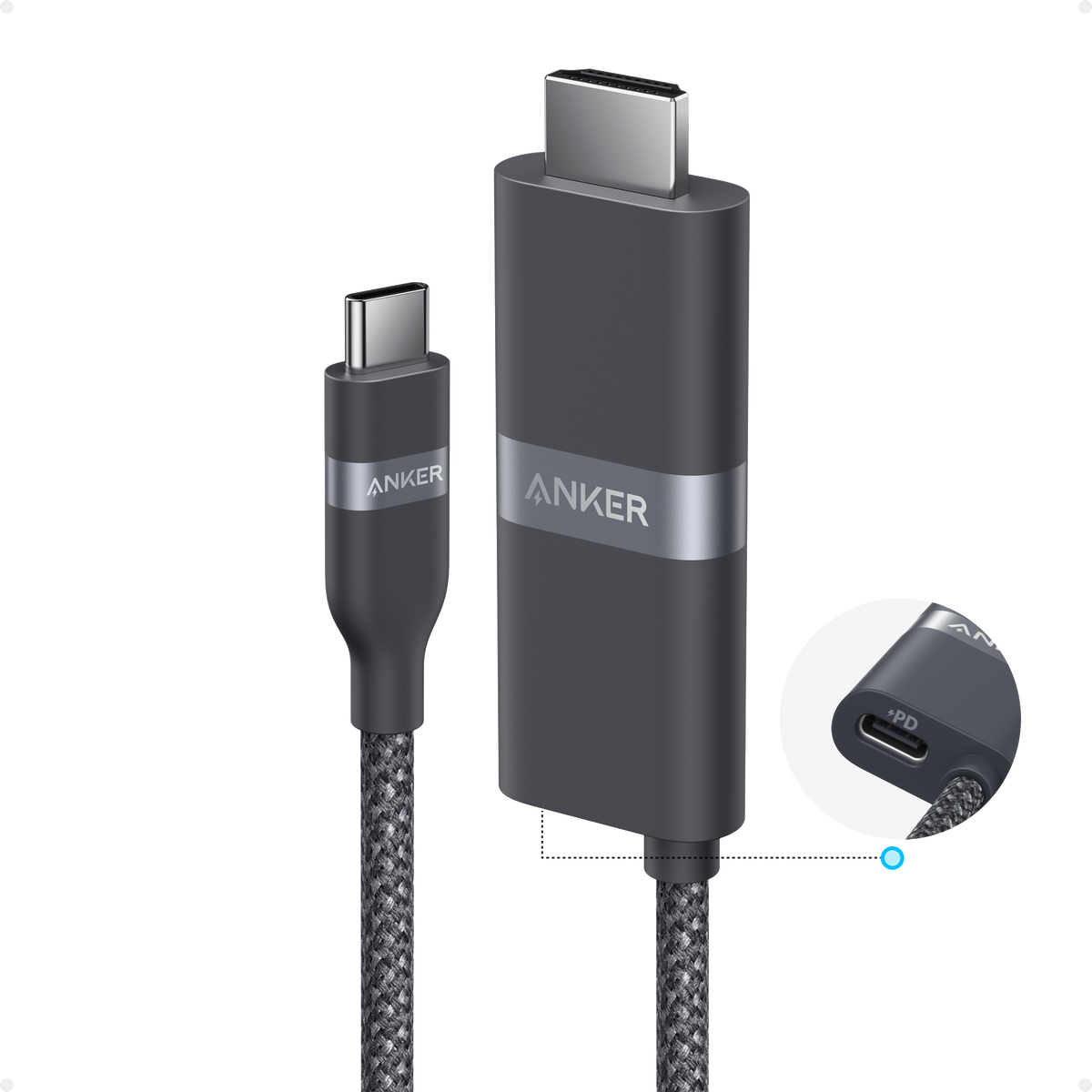ANKER NANO USB-C TO HDMI CABLE 6FT 4K BRAIDED BLACK