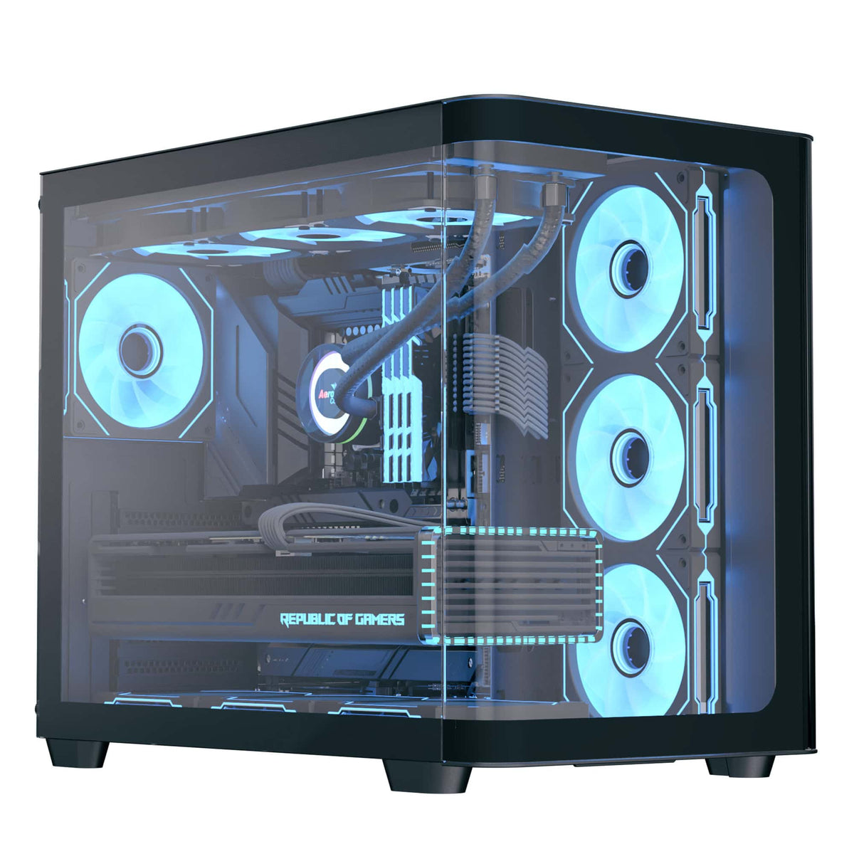 AEROCOOL P500C ARGB ATX Mid Tower Gaming Case - Black