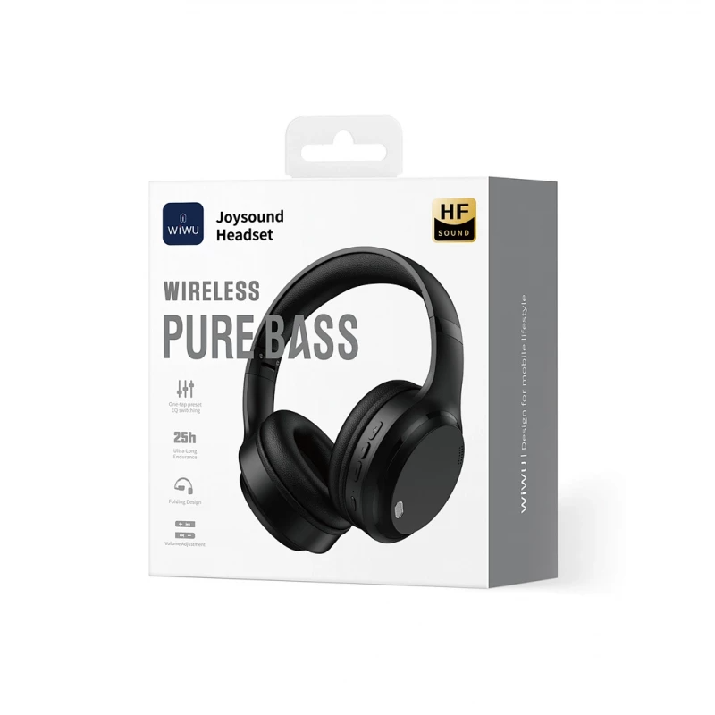 WIWU JOYSOUND PURE BASS HEADSET WIRELESS - black