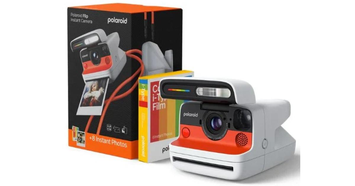 Polaroid Flip Instant Film Camera Starter Set With Color Film Bundle, With 1 Year Warranty (POL 6571)