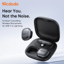 Mcdodo ClearSync MP-545 - Wireless Microphone with AI Noise Cancelling, USB‑C & Lightning Dual Compatibility, 2.4GHz Low‑Latency Transmission, Compact Charging Case - 18 Months Warranty