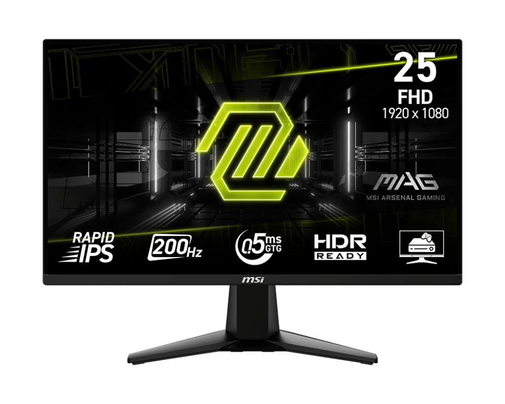 MSI MAG 255F E20 24.5" FHD Gaming Monitor – 200Hz, 0.5ms, Rapid IPS, Black