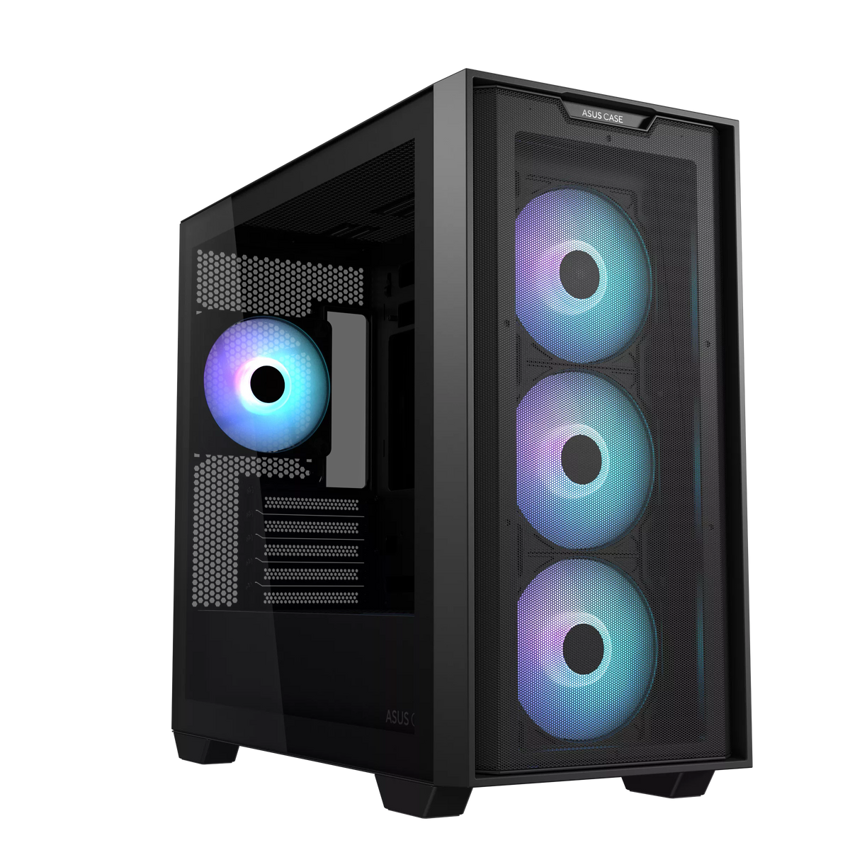 ASUS A21 PLUS microATX Support for hidden-connector ARGB fans GAMING CASE - Black