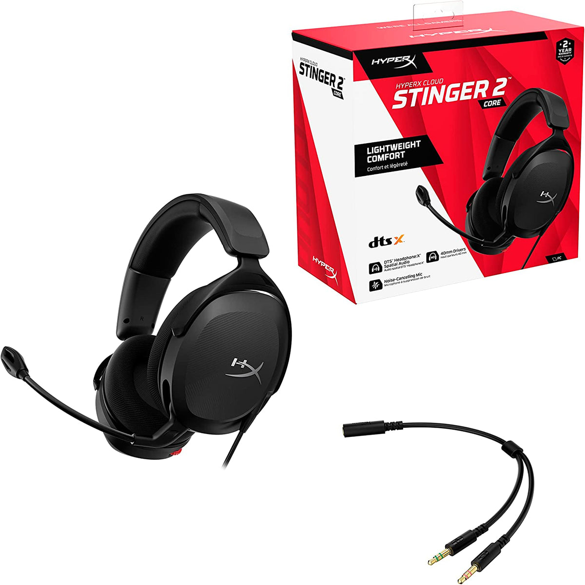 HyperX Cloud Stinger 2 Core Gaming Headsets - Black