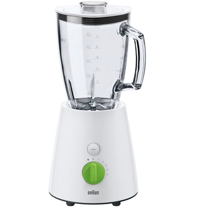 Braun Blender Specially Designed, 5Speeds with Pulse, 800Watts, White - JB3010 BL