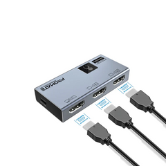Promate MediaSwitch-2T Ultra-HD 8K@60Hz HDMI Switch with Smart Touch Control