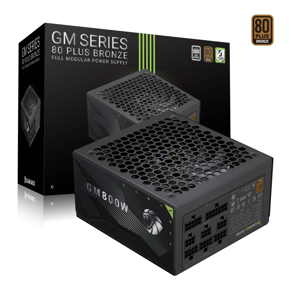 GAMEMAX GM 800B SERIES 80 PLUS BRONZE FULL MODULER POWER SUPPLY 800W
