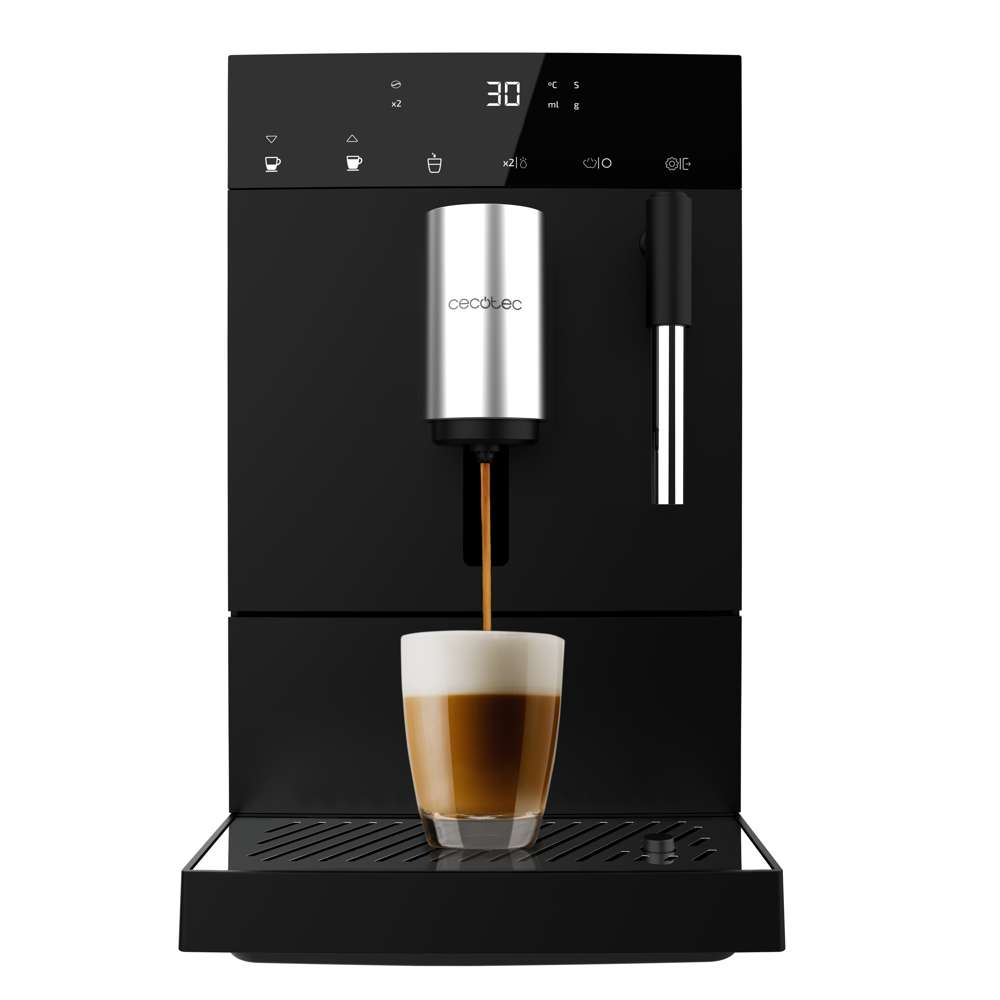 Cecotec Coffee Machine, 19Bar Pressure, Integrated Grinder with 5 levels, Milk Steamer, Touch Display - 1459
