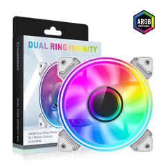 GAMEMAX Dual Ring Infinity WHITE FAN ARGB